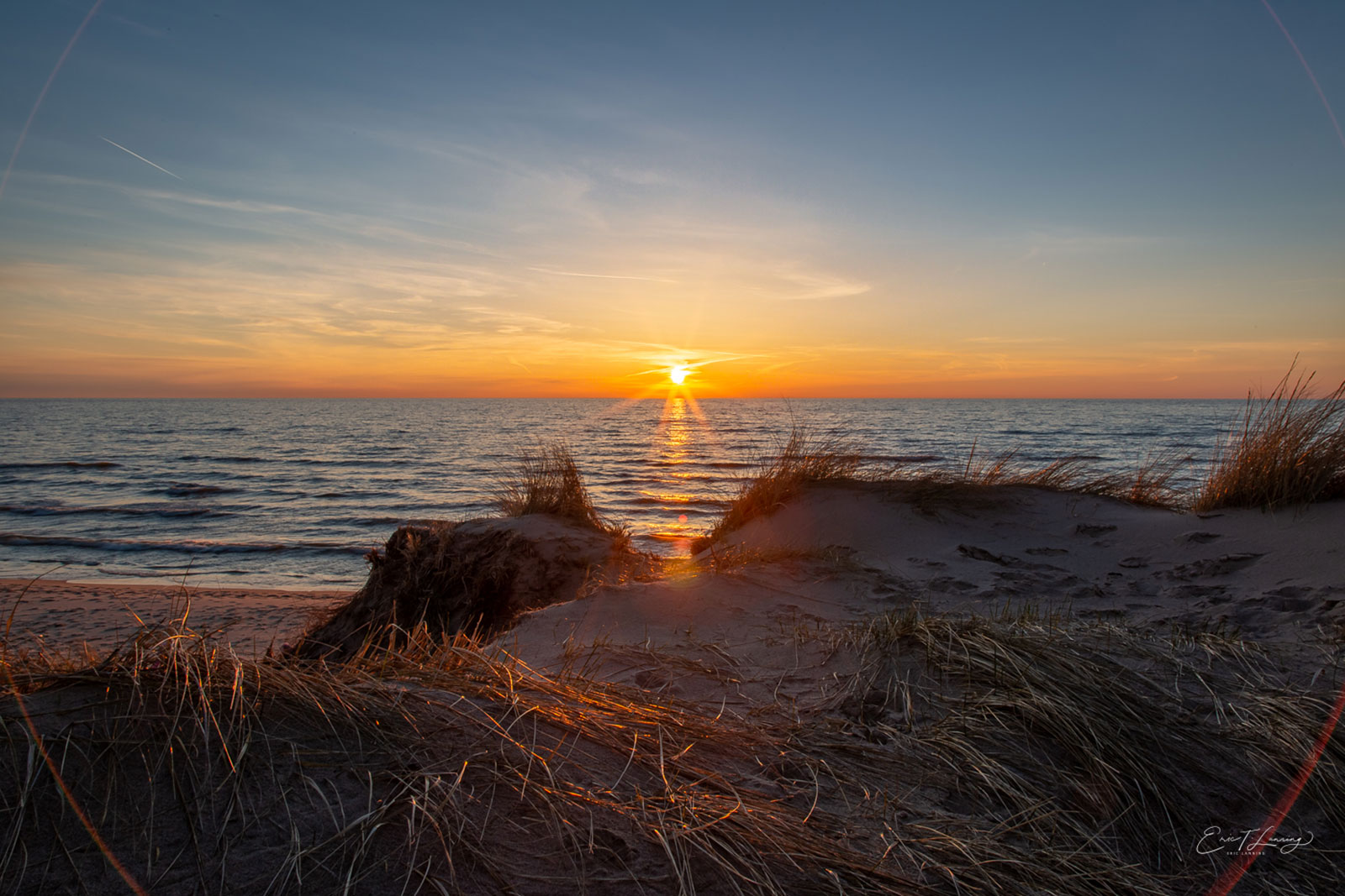 Sunset over Oval Beach